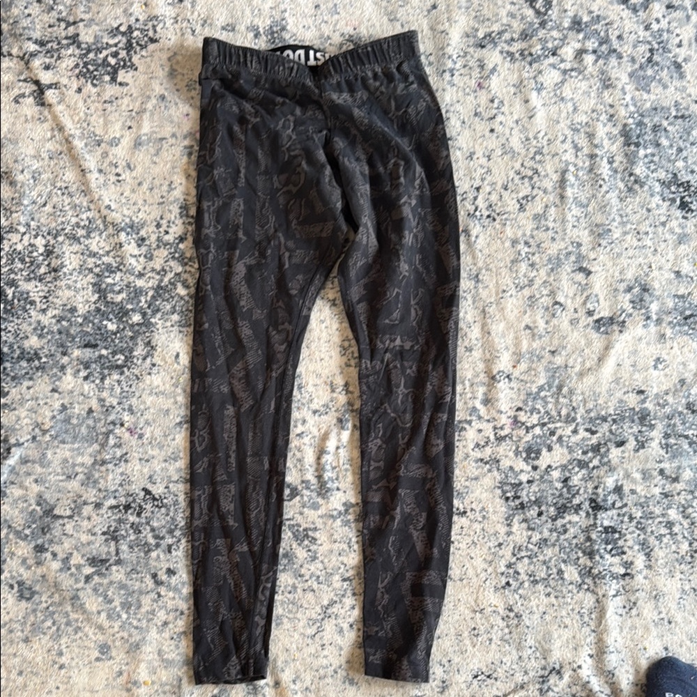 Black Patterned Leggings Nike